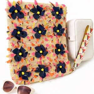Trina Turk Pink and Yellow Clutch